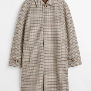 Men’s H&M Plaid Twill Car Coat – Size Large – NWOT